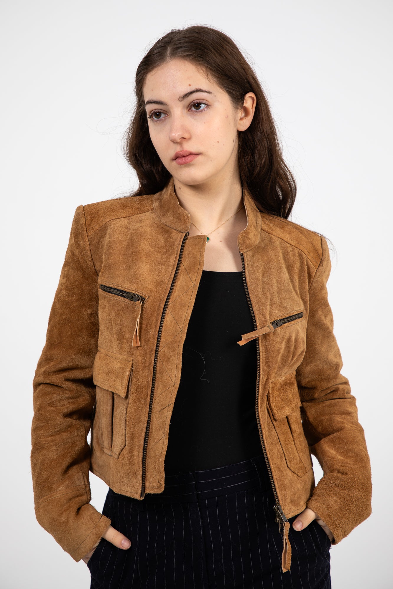 Suede Leather Jacket - Cow Hide