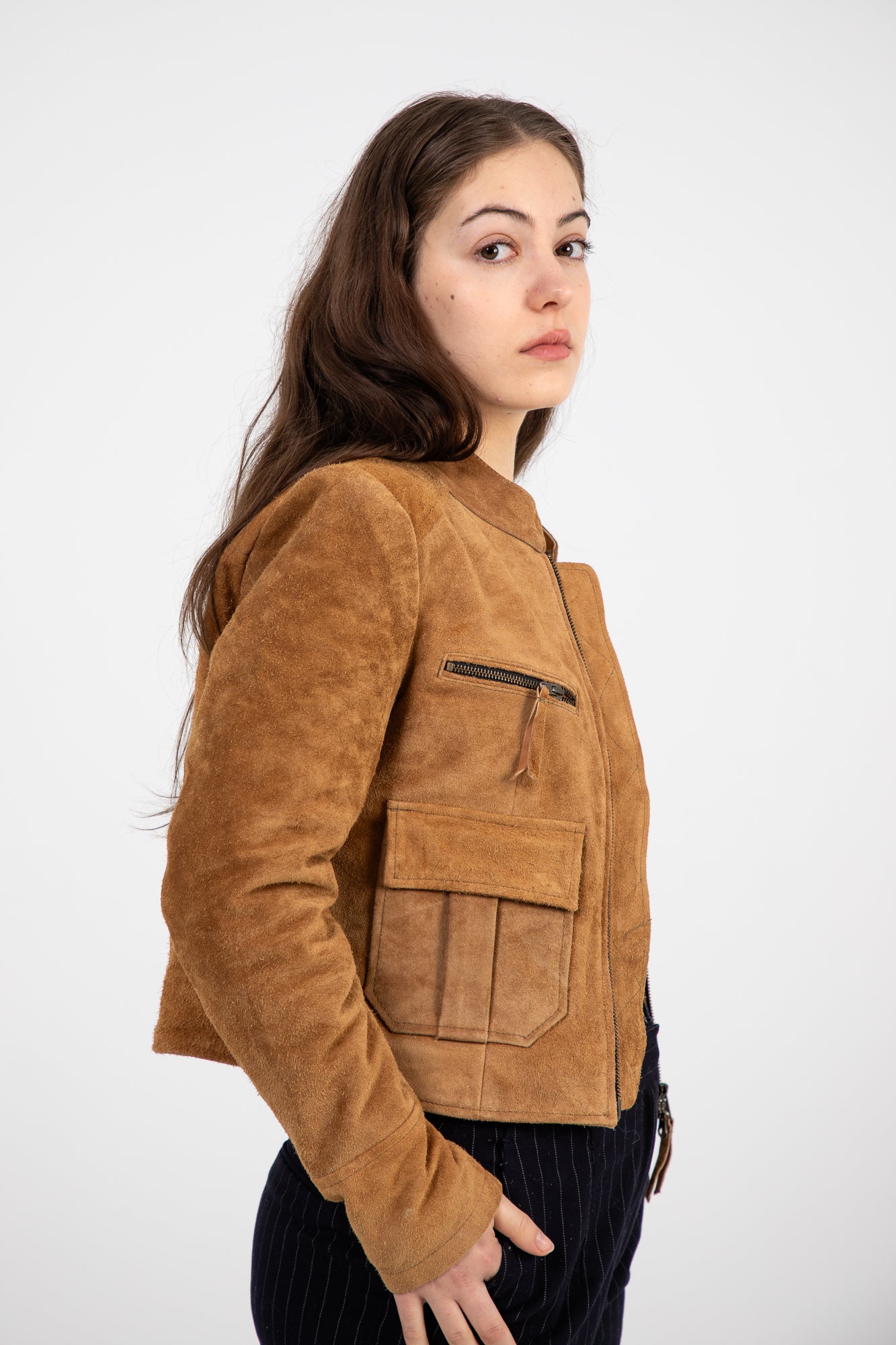 Suede Leather Jacket - Cow Hide