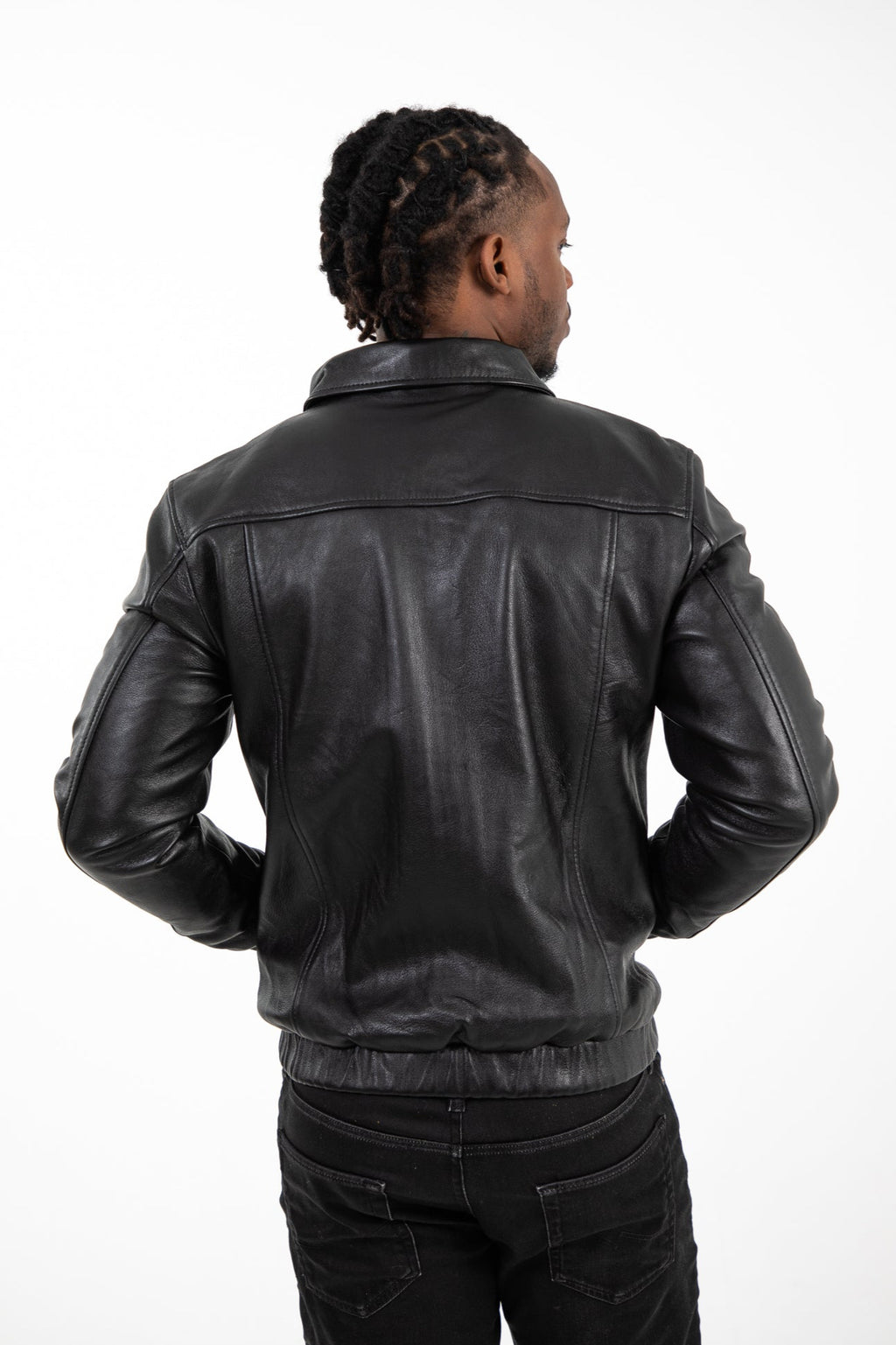 Collar Leather Jacket - Lambskin