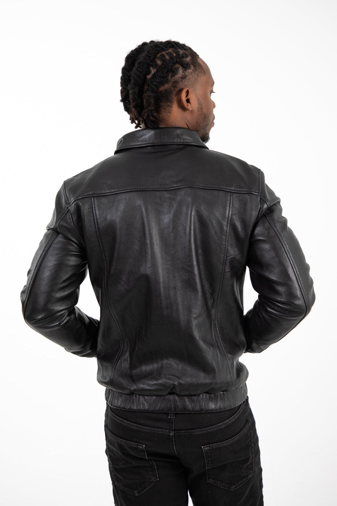 Collar Leather Jacket - Lambskin